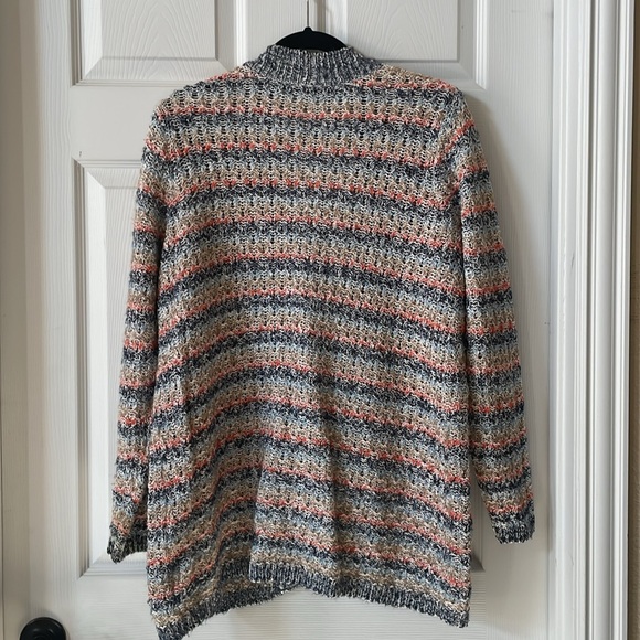 Coldwater Creek long cardigan open front sweater, multicolor, size 1x women’s - Picture 3 of 8